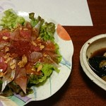 Shibaraku - 海鮮サラダと豚角煮