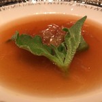 吉切鮫のふかひれスープ　醤油風味に仕上げて