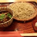 蕎麦料理 すみや - 炙り鶏と木野子のせいろ蕎麦。