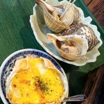 いなば鮮魚 - カニグラタン&ばい貝