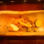 滋味 康月 - 揚げ物（てんぷら盛り合わせ、クエや松茸等を塩で）