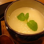 味菜香 やま脇 - デザートはブランマンジェに洋ナシのシャーベット