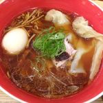 Japanese Soba Noodles 蔦 - ワンタン味玉醤油Soba　アップ