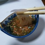 松竹館 - カワハギの刺身(生肝＋醤油)
