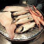 極上炭火海鮮 魚銭 - のど黒、いか一夜干し、南蛮海老