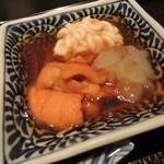 くろぎ - 赤ウニ 雲子 白海老 鯛ジュレ2016.12　