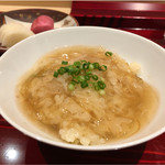 銀座 しのはら - 蟹ご飯に鼈とフカヒレの餡をかけて