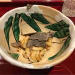 銀座 しのはら - 白子の醤油焼
      黒トリュフ