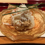 銀座 しのはら - 柴山1kg強松葉ガニと裏ごしたあん肝の飯蒸し