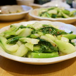 中華そば de 小松 - チンゲン菜と小松菜の炒め物