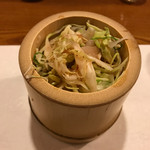 涿屋 - 201612再訪  つきだし ミミガー入りキャベツ