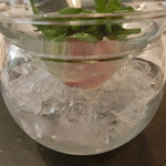 食堂セゾンドール - 五島鯵マリネ。春菊の香器