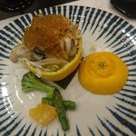 Wamiajidokoro Ippuku - 海鮮サラダ　ホタテ、牡蠣、カニ入り