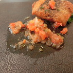 食堂セゾンドール - 対馬穴子ペニーエ　立わかめ　香味トドヴィネグレートソース