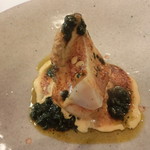 食堂セゾンドール - 呼子鯖とニョッキ、肝　雲丹焼き