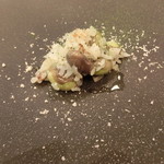 丹波枝豆　しらすリゾット。抹茶の香