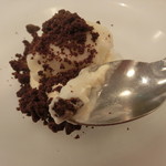 食堂セゾンドール - ガトーショコラ、ラ・フランスのソルベ