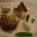 トレフミヤモト - カツオ、白イカのテリーヌ、サワークリーム