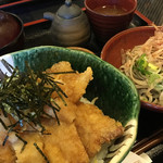 名水手打ちそば お清水 - 醤油かつ丼＋おろしそばの満腹セット