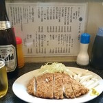 とんかつ店 みのや - 2016/12/28　まずは喉を潤して･･･