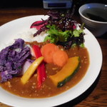 カーボ - 温野菜カレーランチ（スープ、コーヒー付き）750円