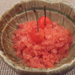 リストランテ ロアジ - お口直し　ブラッドオレンジのグラニテ