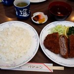 日進食堂 - メンチカツライス