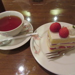 東京風月堂 - スペシャルショートケーキセット　918円