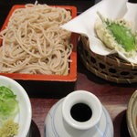 中の小路 そば勢 - 二八そば（牡蠣（カキ）天ざるそば）