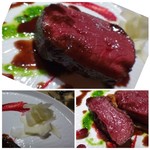 TTOAHISU - *肉質は柔らかく癖がないですね。
      鹿肉はこれまで2度しか頂いたことがないのですが、美味しいと思えました。
      *セロリが添えられています。