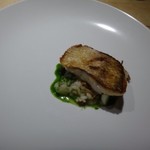 TTOAHISU - ◆鰆のポアレ。ソースは「上州葱」の青い部分を使用したもの。