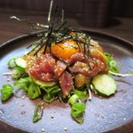 つかふき屋 - 地鶏のユッケ