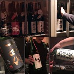 肉と日本酒 - 写真３【冷蔵庫】
                                日本酒すごくいっぱい！　もちろん飲み放題！
                                獺祭、而今、伯楽星などブランド酒もありましたが、私は、お勧めいただいた出羽桜、仙禽（せんきん）、十四代をいただきました！