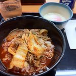 吉野家 - 牛キムチクッパ並280円+温玉60円