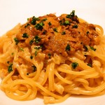 トラットリア・アルモ - 淡路 由良雲丹がどっさり乗った「極上うにのスパゲッティ」