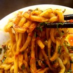 野菜が美味しい鶏豚ラーメン まる重 - 太麺との絡みが最高