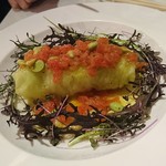 俺のフレンチ - ホタテ貝とポルチーニ茸の彩りキャベツ包み