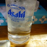 Kushiage Koubou Akiyan - 麦焼酎いいちこ水割り一杯目