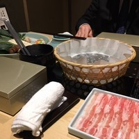瓢斗 新橋店 - しゃぶしゃぶも準備完了。