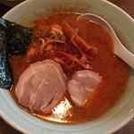 麺通 - カラフトらーめん（辛背油）半麺こってりで 