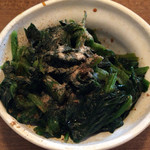 麺通 - おつまみほうれん草 100円