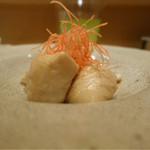 鮨 とかみ - 2016/12_天然虎河豚の白子とあら