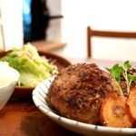 珈琲と定食 MoRiSaN - 20161229ハンバーグＷ