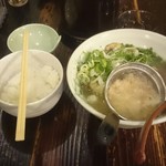 G麺７ - 追い鶏節らーめん(塩)+ライス小