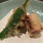 ぎをん 遠藤 - たこの天ぷら 万願寺とうがらし