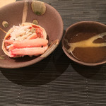 ぎをん 遠藤 - 蟹酢で頂きます(^o^)