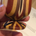 横濱蕎麦 傳介 - 杯が寄木細工？　すてき♪