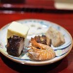 銀座 しのはら - 八寸　一部を盛ったところ