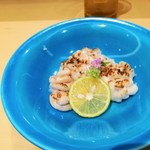 宮城の魚と赤酢のお寿司 魚が肴 - 白子あぶり塩