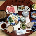 Maruzen Ryokan - 夕食：信州牛しゃぶしゃぶコース